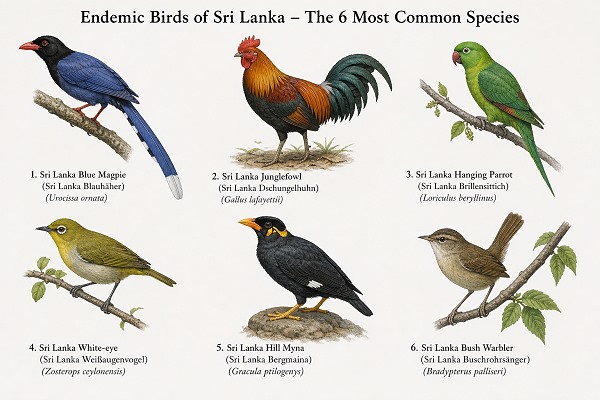 Endemische Vögel (KI-generiert)