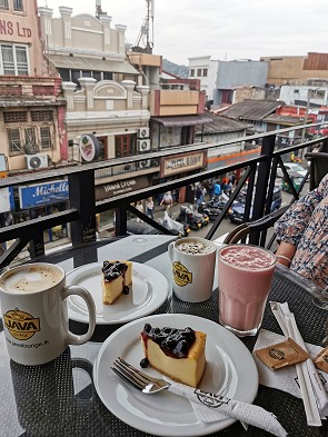 Pause in oberer Etage